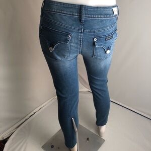 Hudson Collin Flap Skinny Crop denim jeans in Herm blue 28